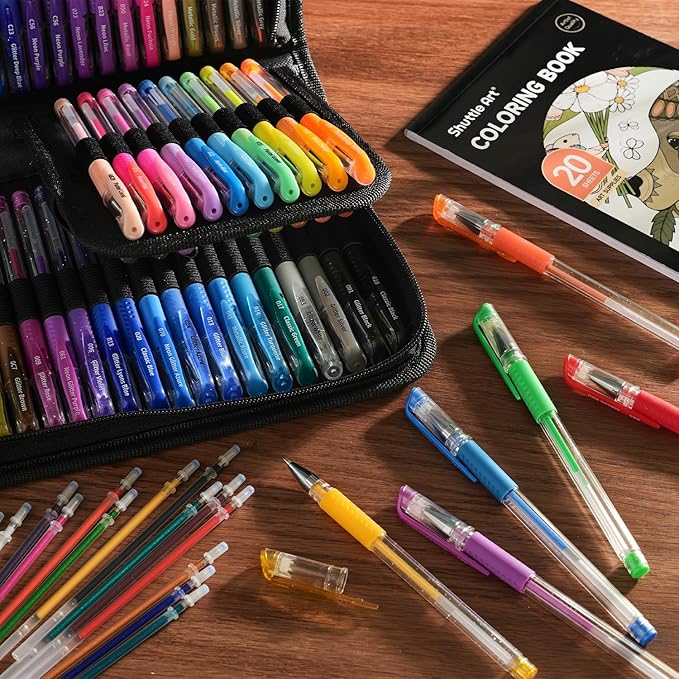 Shuttle Art Gel Pens, 120 Pack Gel Pen Set 60 Colored Gel Pen with 60 Refills for Adults Coloring Books Drawing Doodling Crafts Scrapbooking Journaling-DeskLoop Office