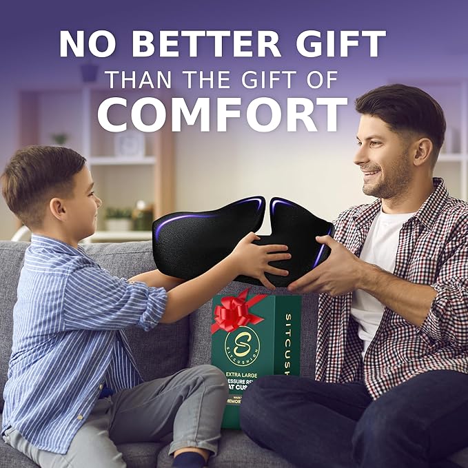 Pressure Relief Seat Cushion for Tailbone Pain – X Large Office Chair Cushion for Back Pain, Coccyx & Sciatica Pain Relief Pillow. Memory Foam Seat Cushions for Office Chairs + Extra Cover (Green)-DeskLoop Office