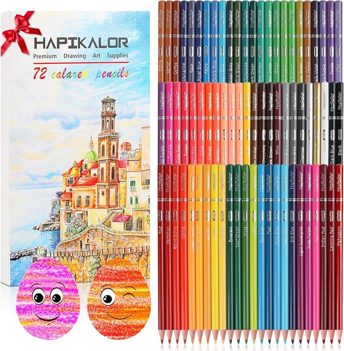 72 Colored Pencils for Adult Coloring Books, Professional Coloring Pencils Set, Art Supplies for Drawing, Sketching, Gifts for Teens-DeskLoop Office