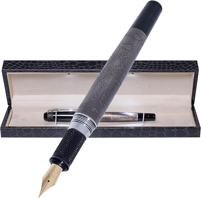 S&R Somit Fountain Pen, Premium Nib,Fancy Pen Executive, Journaling, Calligraphy, Best Writing Pen Gift for Men & Women, Illuminating Gift Box-DeskLoop Office