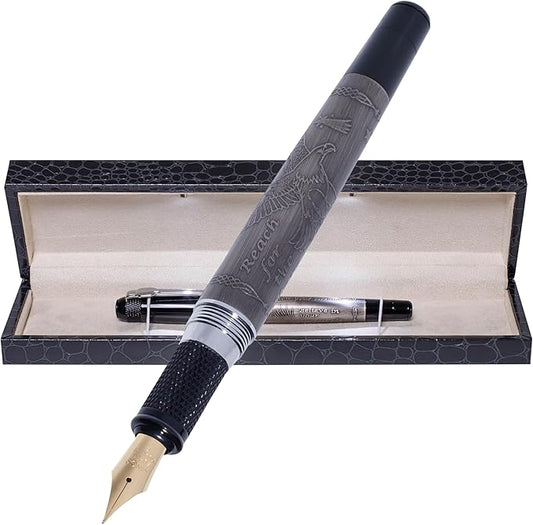 S&R Somit Fountain Pen, Premium Nib,Fancy Pen Executive, Journaling, Calligraphy, Best Writing Pen Gift for Men & Women, Illuminating Gift Box-DeskLoop Office