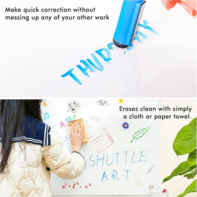 Shuttle Art Dry Erase Markers, 25 Pack 20 Colors Whiteboard Markers,Bundled with 5 Extra Black, Fine Tip Markers for Kids,Perfect for Writing on Dry-Erase Surfaces,School Office Supplies-DeskLoop Office