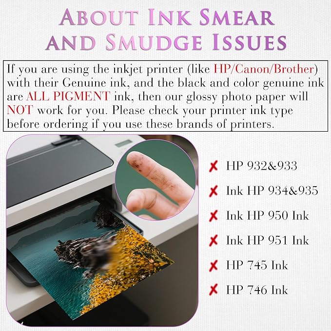 A-SUB Heavyweight Glossy Photo Paper 8.5 x 11 Inch 61lb 230GSM Thick Photo Printer Paper for DIY Cards Calendars for Inkjet Printers 100 Sheets-DeskLoop Office