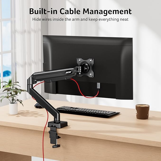 Acer Single Monitor Mount, Fully Adjustable Monitor Arm Fits 17 to 34 Inch - Image 9
