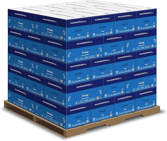 Hammermill Printer Paper, 20 lb Copy Paper, 8.5 x 11 - 1 Pallet, 40 Cases (200,000 Sheets) - 92 Bright, Made in the USA-DeskLoop Office