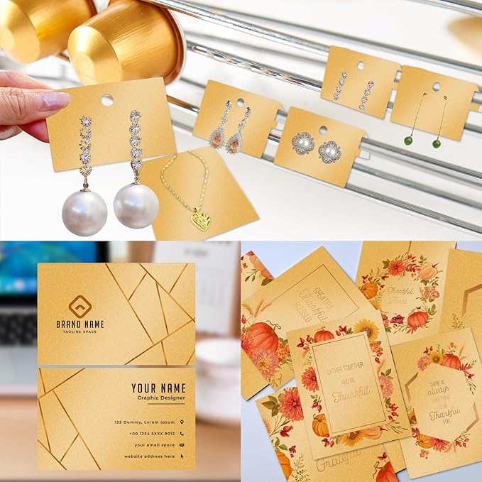 100 Sheets Gold Shimmer Cardstock 8.5 x 11 Metallic Paper, Goefun 80lb Card Stock Pearlescent Paper for Invitations, Birthday, Anniversaries, Card Making-DeskLoop Office