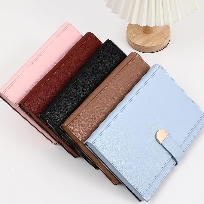 Textured Hardcover Lined Journal for Women Men Magnetic Buckle A5 Leather Journal Notebook with Gift Box 300 Pages 67 lb./100 gsm Paper College Ruled Journaling Notebook for Writing Work School Daily Diary-DeskLoop Office