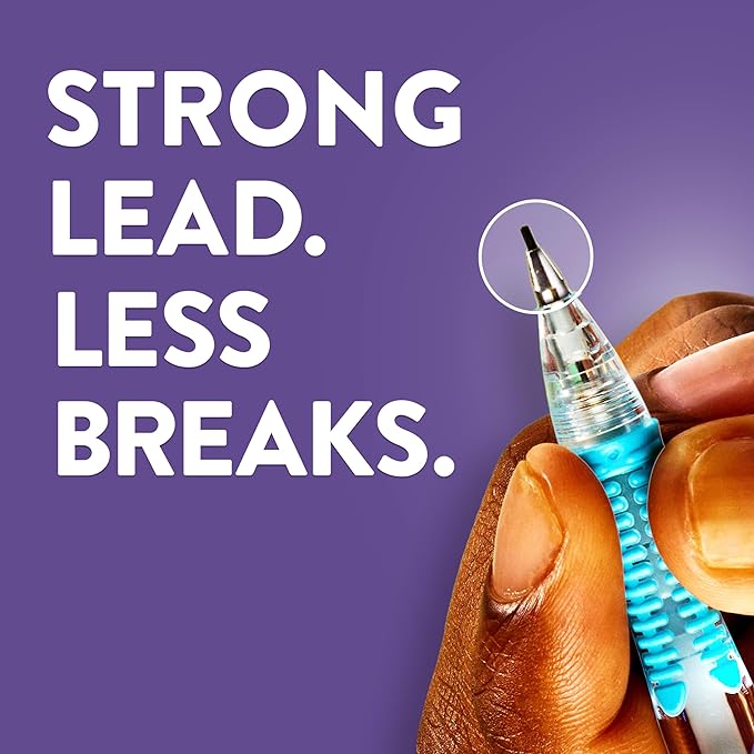 Paper Mate Clearpoint Mechanical Pencils, 0.7mm HB #2 Pencil Lead, 2 Pencils, Assorted Barrel Colors, 10 Count - Back to School,Teacher Supplies, Drawing, Sketching-DeskLoop Office