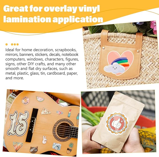 TECKWRAP Laminating Sheets Clear Laminate Sheets Sticker Paper for Inkjet Printer Clear Vinyl for Printable Vinyl Sticker Paper Photo Paper 8.26" x 11.69" A4 28 Sheets, Glossy-DeskLoop Office