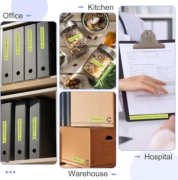 2 Pack Compatible for Ptouch TZe-C41 TZ-C41 TZe TZ Label Tape 18mm 0.7'' Laminated Black on Fluo Yellow Label Maker Tape for PT-D600 PT-D610BT PT-D600VP PT-P710BT PT-P750W-DeskLoop Office