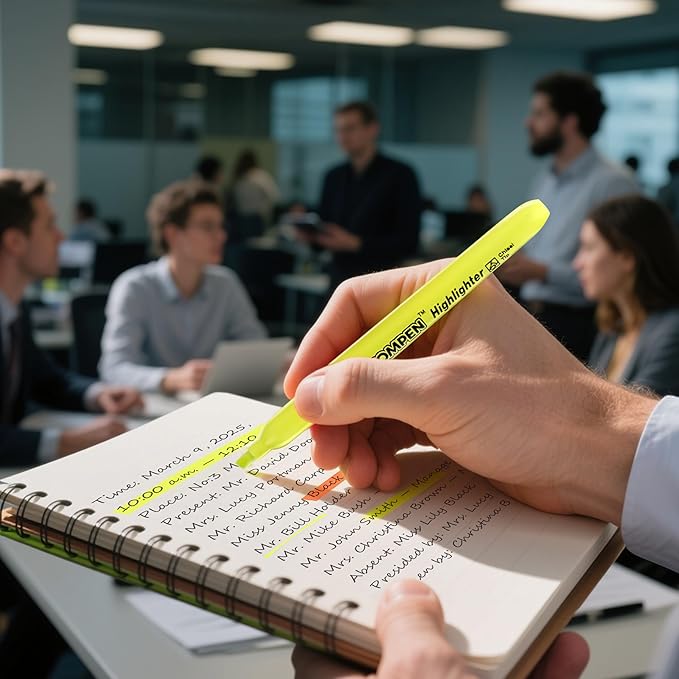 Highlighters Yellow 48 Pack – Bulk Chisel Tip High lighter Marker Set for School, Office, Bible Study, Journaling – Smear-Free, Quick Dry Ink – Fluorescent Pens for Teachers & Students-DeskLoop Office