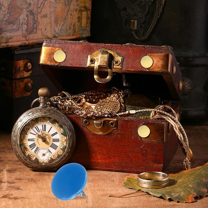 uxcell 120Pcs Push Pins, 11mmx10mm Round Flat Head Decorative Thumb Tacks Upholstery Tacks for Cork Board Office Wall Hangings, Blue-DeskLoop Office