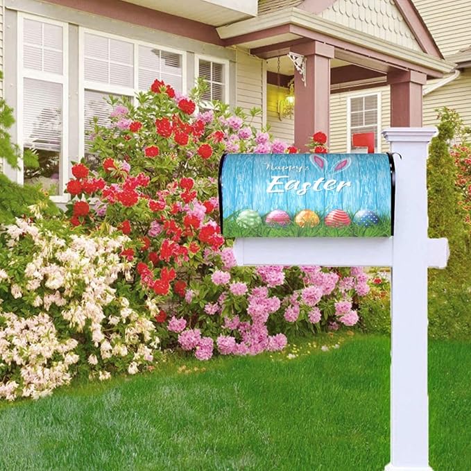 Ouqiuwa Easter Bunny Welcome Magnetic Mailbox Cover - Image 9