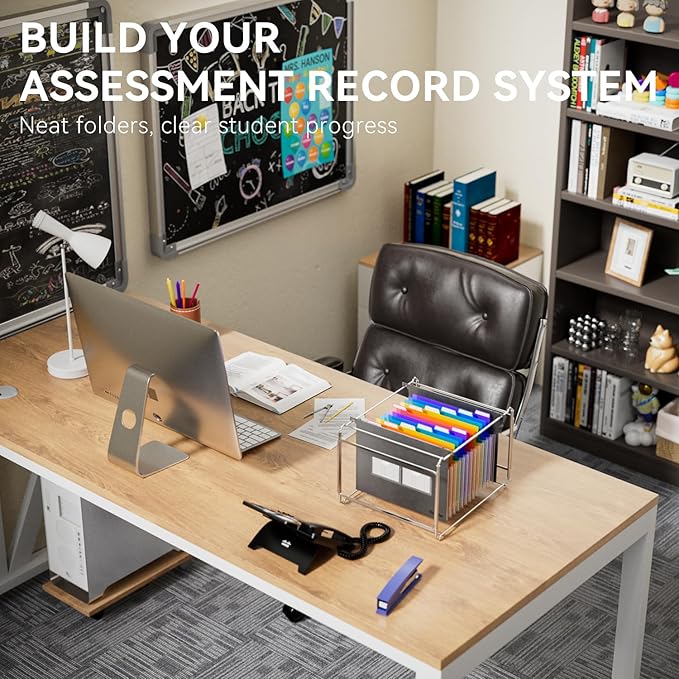 ThinkTex Plastic Expanding Hanging File Folders,12 Accordion Pockets,Large Capacity for Letter Size, Organizer for Filing Cabinet,Ideal for Tax,Contracts,Invoices,for Office,School & Home,Black-DeskLoop Office