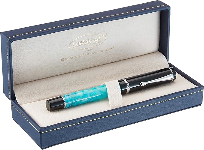 Conklin Duragraph Fountain Pen Turquoise Nights - Flex Nib, Dynamic Writing Tool with Vibrant Finish-DeskLoop Office