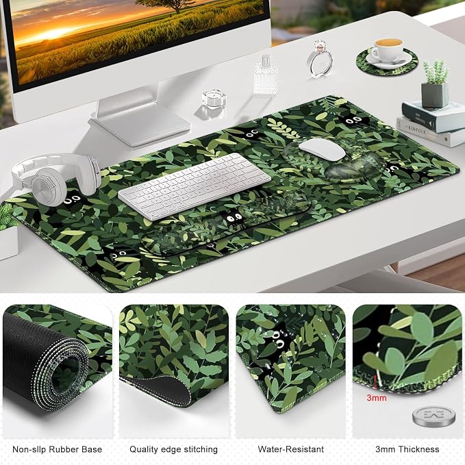 Large Desk Mat, Cute Anime Cats Gaming Mouse Pad, Desk Pad Protector, XXL - Image 9
