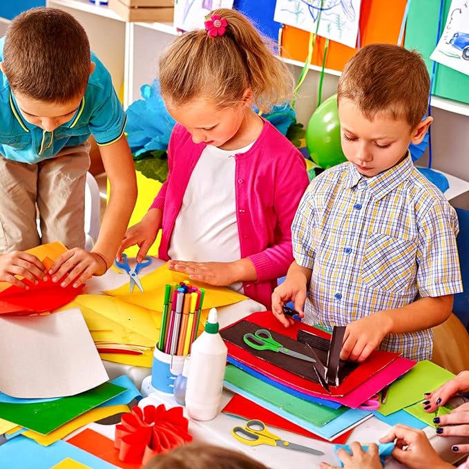 Scissors Bulk black 6-Pack, All Purpose Stainless Steel Sharp Scissors for Office Home General Use Craft Supplies, High/Middle School Classroom Class Older Kids Set, Right/Left-DeskLoop Office