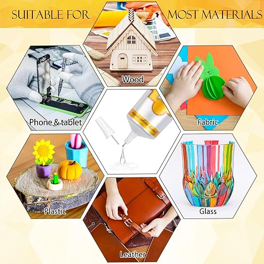 B7000 Rhinestone Jewelry Glue Clear, B-7000 Glue 3.7 fl oz Upgrade Multi-Function Adhesive Super Glue with Cap & Precision Tip for Repair, Small Hobby Models, Metal Stone Crafts, Fabric, Shoes(110ML)-DeskLoop Office