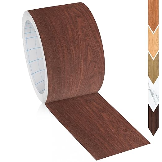 GSCIT Club Wood Grain Repair Tape, 2.4 inch X 50ft Self Adhesive Cherry Grain Repair Patch for Tables, Chairs, Baseboards, Doors, Windows, Floors, Handicraft DIY.-DeskLoop Office