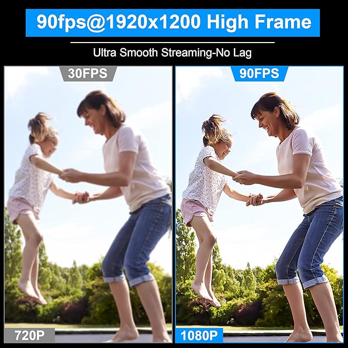 ELP High Speed Wide Angle Global Shutter USB Camera Module for Computer 1080P Mini UVC USB2.0 Webcam Board with 120degree No Distortion Lens AR0234 High Frame 90fps Web PC Camera Board for Laptop-DeskLoop Office