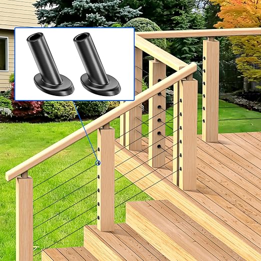 BLIKA 80 Pack 25 30 35 Degree 1/8" Black Cable Railing Angle Beveled Protector - Image 8