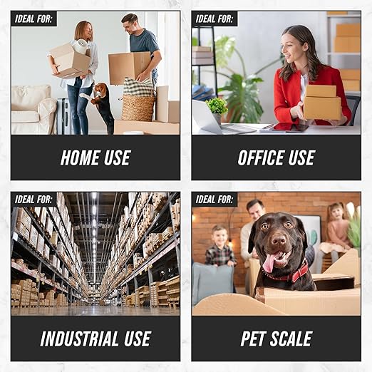 Smart Weigh 440lbs x 6 oz. Digital Heavy Duty Shipping and Postal Scale, with Durable Stainless Steel Large Platform, UPS USPS Post Office Postal Scale and Luggage Scale-DeskLoop Office