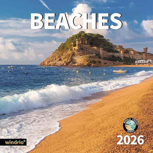2025 Wall Calendar,Calendar 2026, July 2025 - December 2026, Wall Calendar Beaches, 12" x 24" Opened,Full Page Months Thick & Sturdy Paper for Calendar Organizing & Planning-DeskLoop Office