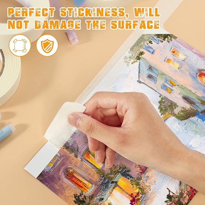 Masking Tape Bulk 1 Inch 20 Packs - White Beige Masking Tapes for General Purpose, Craft, Art, Home, Office, School, 1 Inch x 55 Yards x 20 Rolls-DeskLoop Office