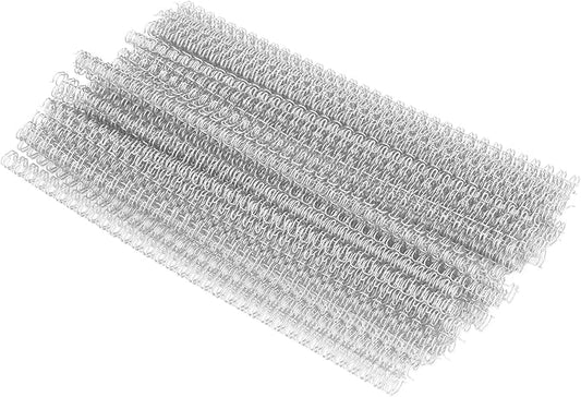 100 Pack Double Loop Wire Binding Spines, YolieraArt Wire Binding Spines, 5/16 Inch Binding Wire for Letter Size (5/16 Inch (40 Sheet Capacity), 100P, 3:1 Pitch, Silver)-DeskLoop Office