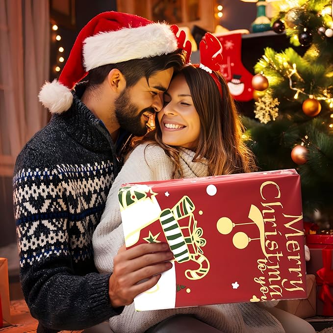 Christmas Poly Mailer 10x13 Inch 100 Pcs, Waterproof Shipping Bags for Clothing, Tear-Resistant Mailier Bags, Strong Mailing Bags with Self-Seal - Red Merry Christmas-DeskLoop Office