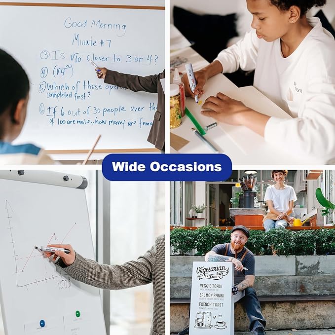 Comix Low Odor Dry Erase Markers, 36 Bulk Black Color Whiteboard Markers, Chisel Tip Thick Markers for Kids Teachers-DeskLoop Office