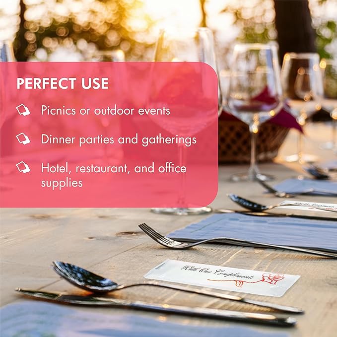 Diamond Wipes Pre-moistened Hand Wipes - “With Our Compliments” Logo 10x8” Extra Thick Lemon-Scented Pack of 50 Individually Wrapped Wet Wipes-DeskLoop Office