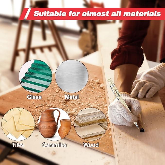 6 Pack Carpenter Pencil with Sharpener, Mechanical Carpenter Pencils with 36 Refills, Heavy Duty Construction Pencil Woodworking Tools for Architect Marking-DeskLoop Office