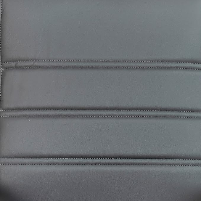 Flash Furniture Whitney High-Back Swivel LeatherSoft Desk Chair with Padded Seat and Armrests, Adjustable Height Padded Office Chair, Gray/Chrome-DeskLoop Office