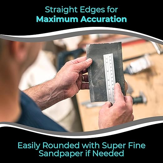 6 Inch Metal Ruler Bulk Set - 10-Pack of Compact 6 Inch / 15cm Stainless Steel Rulers - Precise Edge-Starting Imperial & Metric Measurements - Essential for Classrooms, Workshops, and Offices-DeskLoop Office