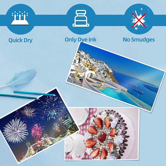 Uinkit 37lb Thin Flyer Paper Glossy 8.5x11 Inkjet 100 Sheets Single Side DIY Chip Bag 135gsm Printer Picture for Inkjet Printer with Dye Ink Letter size A4 Brochure (8.5X11X100)-DeskLoop Office