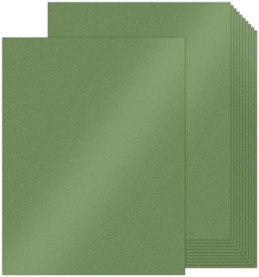 100 Sheets Christmas Green Shimmer Cardstock 8.5 x 11 Green Paper, Goefun 80lb Card Stock Printer Paper for Christmas, Invitations, Certificates, Crafts, Card Making-DeskLoop Office