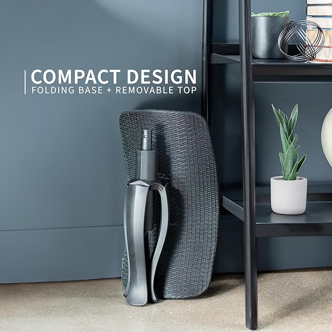 VIVO Under Desk Ottoman Foot Stool, Height Adjustable Elevated Office Leg Rest, Black, CHAIR-FR01-DeskLoop Office