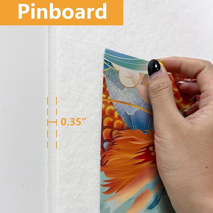 Large Cork Board for Wall with Pins, 36" x 24" Bulletin Board Self-Adhesive Pin Board | Customized 6 Packs Felt Tiles for Office Home Wall Decor, White-DeskLoop Office