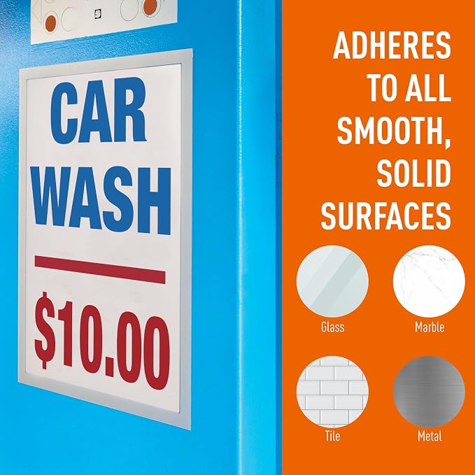 Durable Duraframe Self-Adhesive Magnetic Frame Silver - Image 9