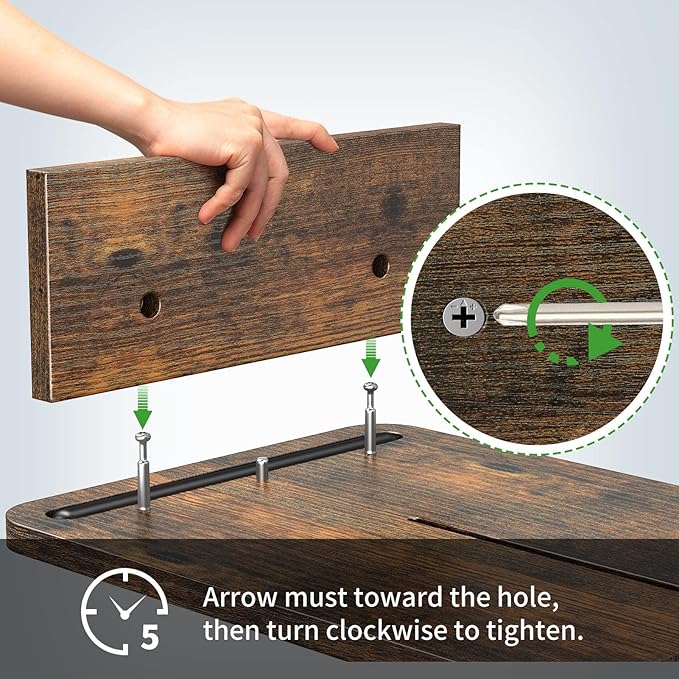 Zimilar Dual Monitor Stand Riser, Monitor Stand with Adjustable Length and Angle, Wood Monitor stand for desk, Monitor Riser for 2 monitors with Storage Space(Rust Brown Large)-DeskLoop Office