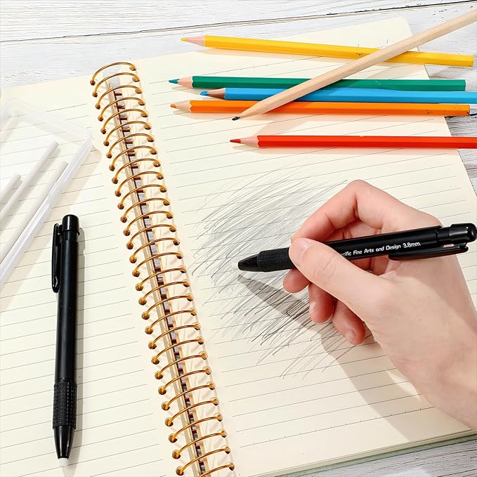 Eersida Retractable Eraser and Refill Mechanical 3.8 mm Pen Style Art Erasers for Artists Drawing Painting, Students Teacher Adult Office School Home(4 Packs)-DeskLoop Office