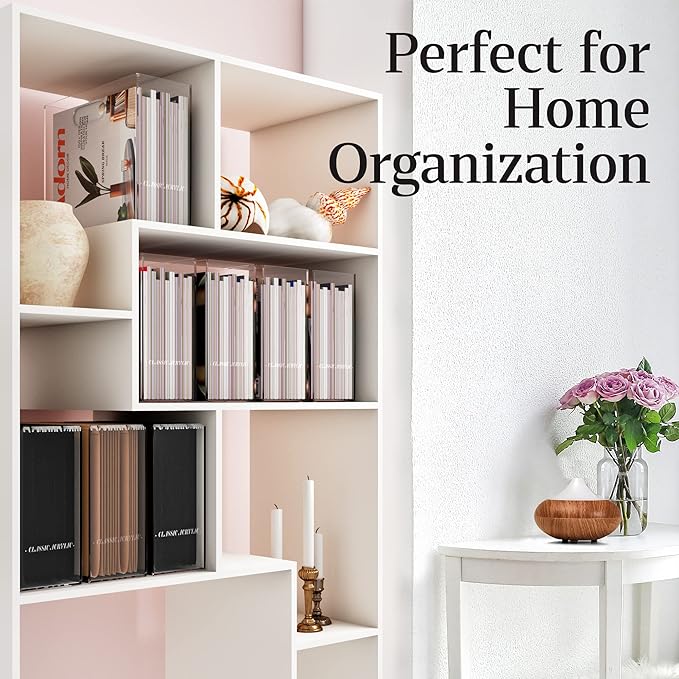 File Organizer for Desk - This Acrylic Storage Box is great for Office Organization - Its Modern Acrylic Magazine Holder makes a Great Gift for Home/Work Space-DeskLoop Office