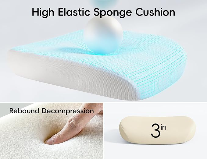 TRALT Office Chair - Ergonomic Office Chair with Back Support, Computer Chair - Home Office Desk Chairs, 330lbs Wide Seat Big and Tall Office Chairs with Headrest, Comfy Desk Chairs (White)-DeskLoop Office