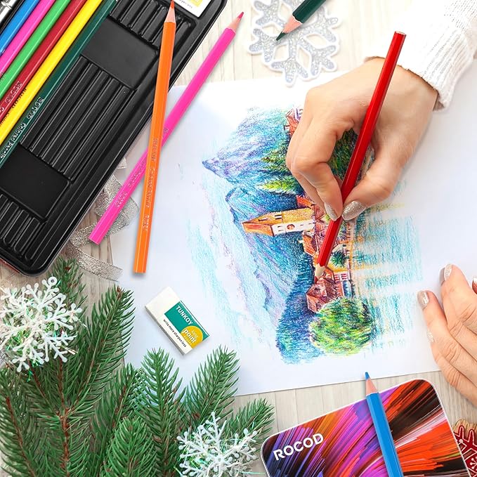 12-Color Colored Pencils Professional Coloring Pencils for Kids and Adults Art Color Drawing Pencil Set-DeskLoop Office
