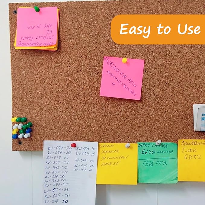 500 Pack Push Pins Tacks, Colored Map Push Pins, Plastic Head, Steel Point, Thumb Tacks for Cork Board, Bulletin Board, Map Pins, Photo Hanging Tacks at Homes, Schools and Offices-DeskLoop Office