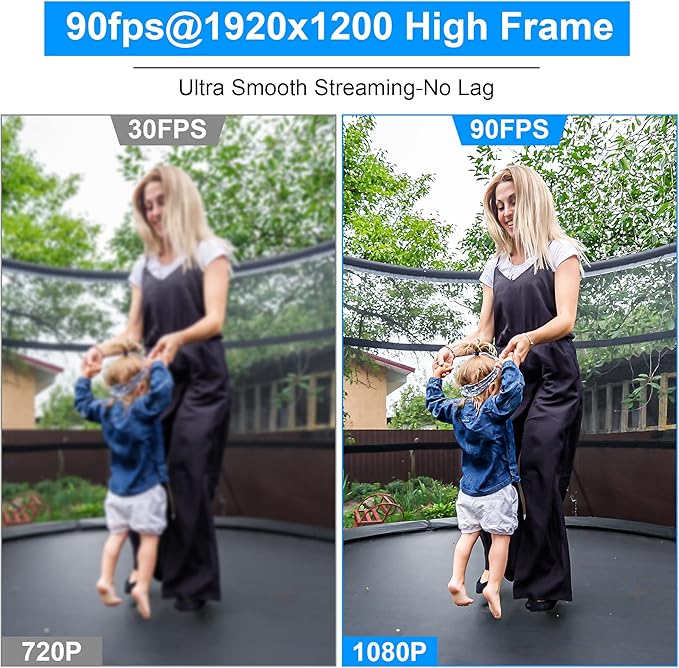 ELP High Speed Wide Angle Global Shutter USB Camera Module for Computer 1080P Mini UVC USB2.0 Webcam Board with 2.1mm Lens AR0234 High Frame 90fps Web PC Camera Board for Laptop Raspberry Pi-DeskLoop Office