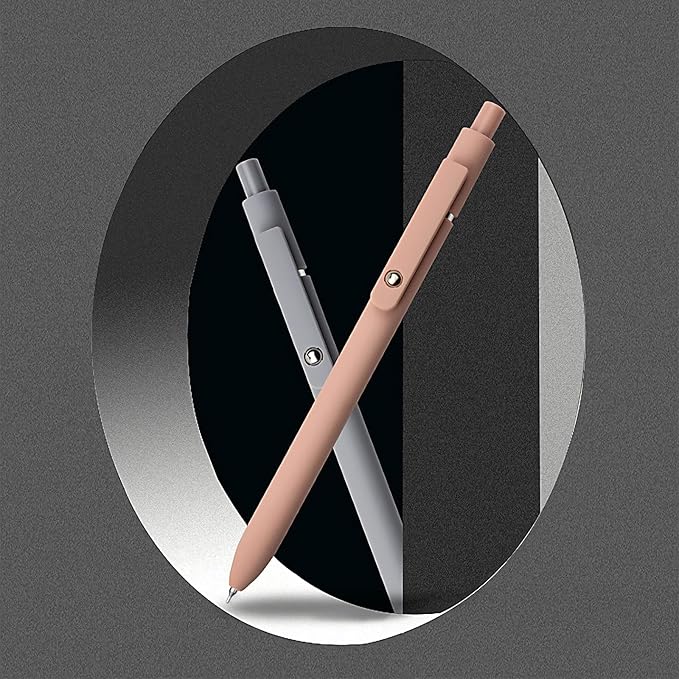 Gel Pens, 6 Pcs 0.5mm Fine Point Smooth Writing Pens Japanese Cute Pens, High-End Series Black Ink Pens for Journaling Note Taking, School Office Supplies for Women Men (6 Pcs Morandi)-DeskLoop Office