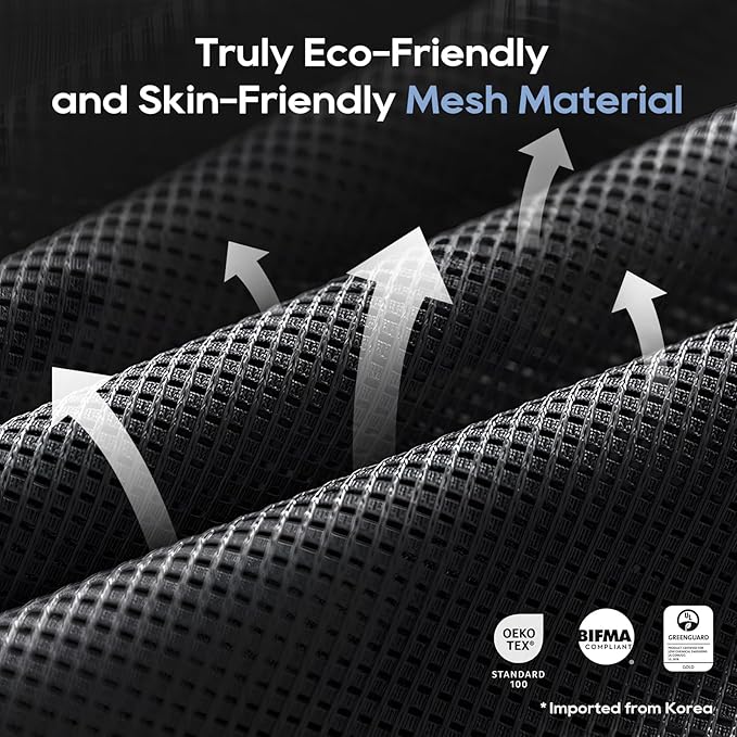 COLAMY Ergonomic Mesh Office Chair with Footrest, Executive High Back Computer Desk Chair with Wide Headrest and Adjustable 3D Arms, Backrest, Tilt Lock and Lumbar Support(Black)-DeskLoop Office