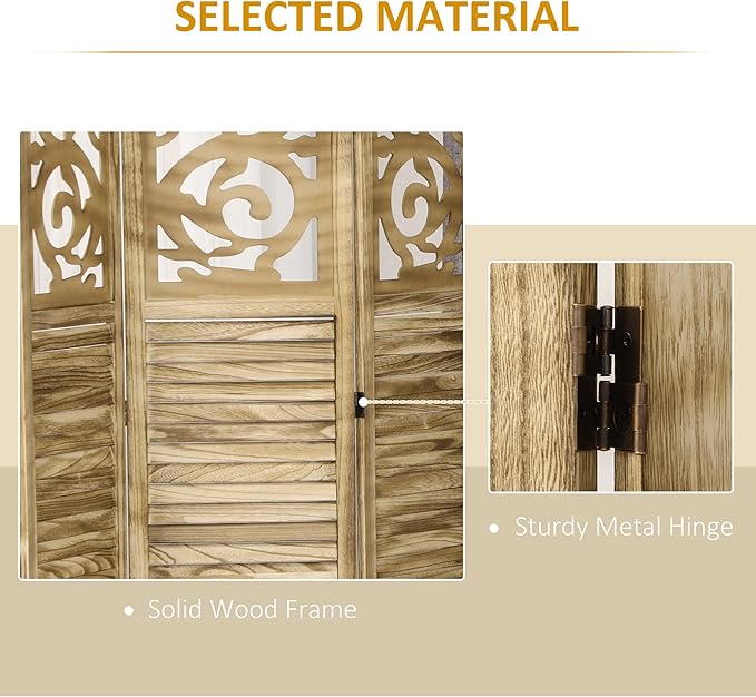 NicBex Room Divider 3 Panel Room Dividers with Floral Design Partition Room Dividers and Folding Privacy Screens 5.5 FT Wall Divider for Home, Office, Room Separation,47.25"W x 0.75"D x 67"H, Brown-DeskLoop Office